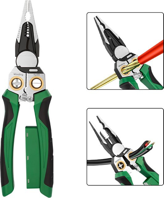 VIBRATITE 8-in-1 Elektrischer Abisolierer mit integriertem Spannungsprüfer und Spitzzange - Bild 1