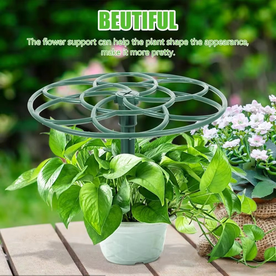 Stapelbares Bonsai Klettergerüst aus Kunststoff in Grün als mehrschichtiger Pflanzenstützständer für deinen Garten - Bild 2