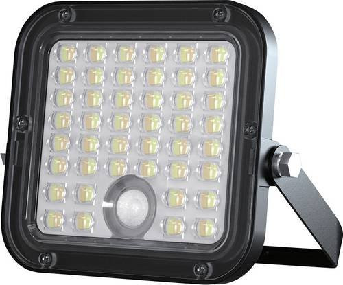 V-TAC VT-411CCT LED-Flutlichtstrahler mit 10W Solarmodul, Bewegungsmelder und Fernbedienung, Weiß - Bild 1