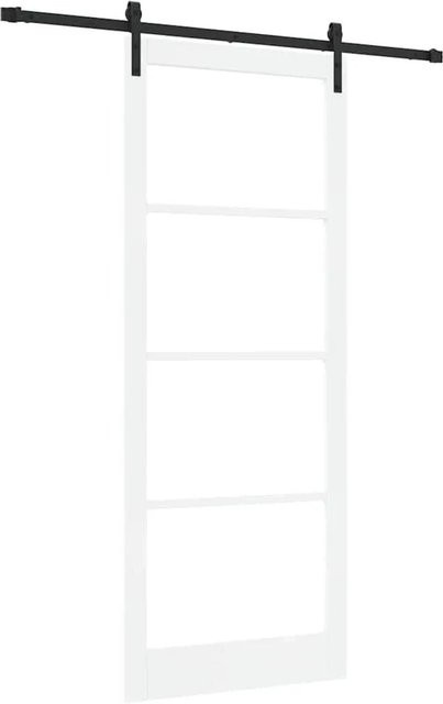vidaXL Schiebetür ORKDAL modern in Weiß und Schwarz mit Glas, B: 93 cm, H: 232 cm - Bild 1