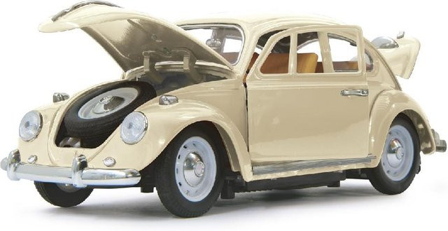 Jamara VW Käfer RC Diecast Spielfahrzeug 1:18 creme weiss - Bild 1