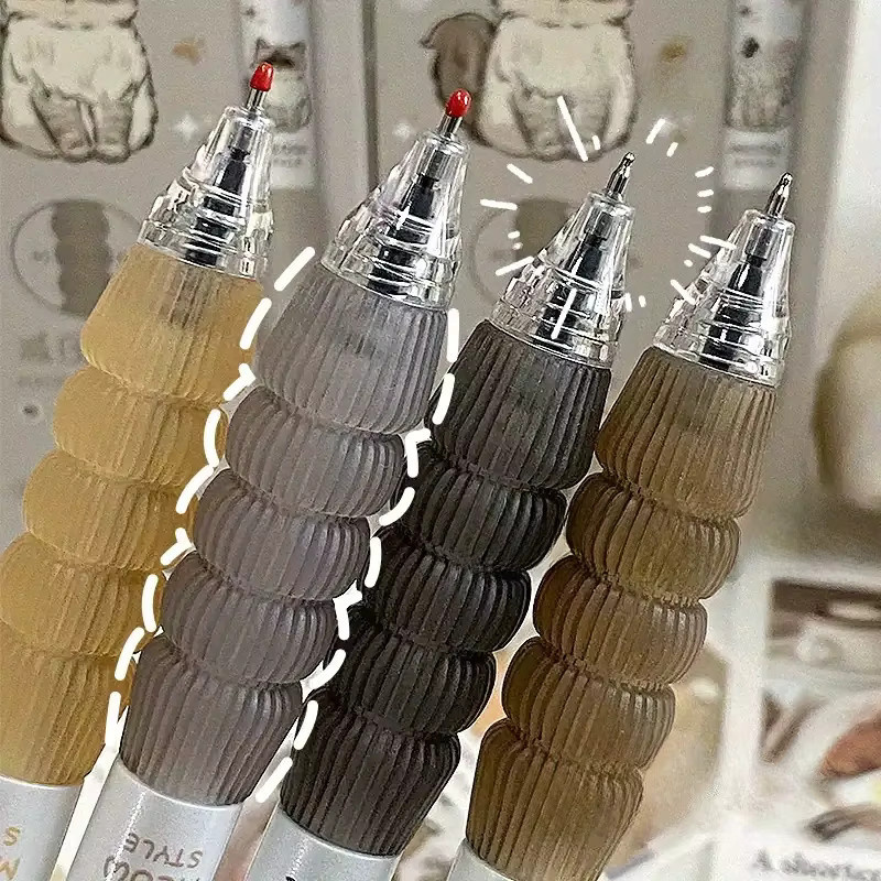 4er-Set Katzen-Gelstifte in Multicolour mit 0,5 mm Spitze und schnell trocknender, lichtbeständiger Tinte - Bild 3
