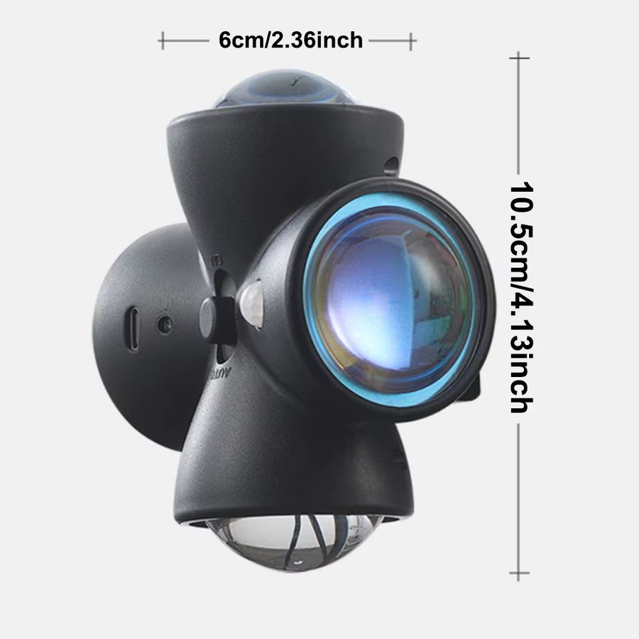 SPAPDVT Sensor-LED-Nachtlicht mit Bewegungsmelder, wiederaufladbare Wandlampe in Schwarz für Schlafzimmer, Flur und Badezimmer - Bild 2