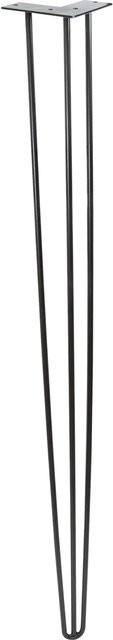 Wagner Möbelbein Hairpin aus Stahl in Schwarz Matt, Höhe: 1110 mm - Bild 1