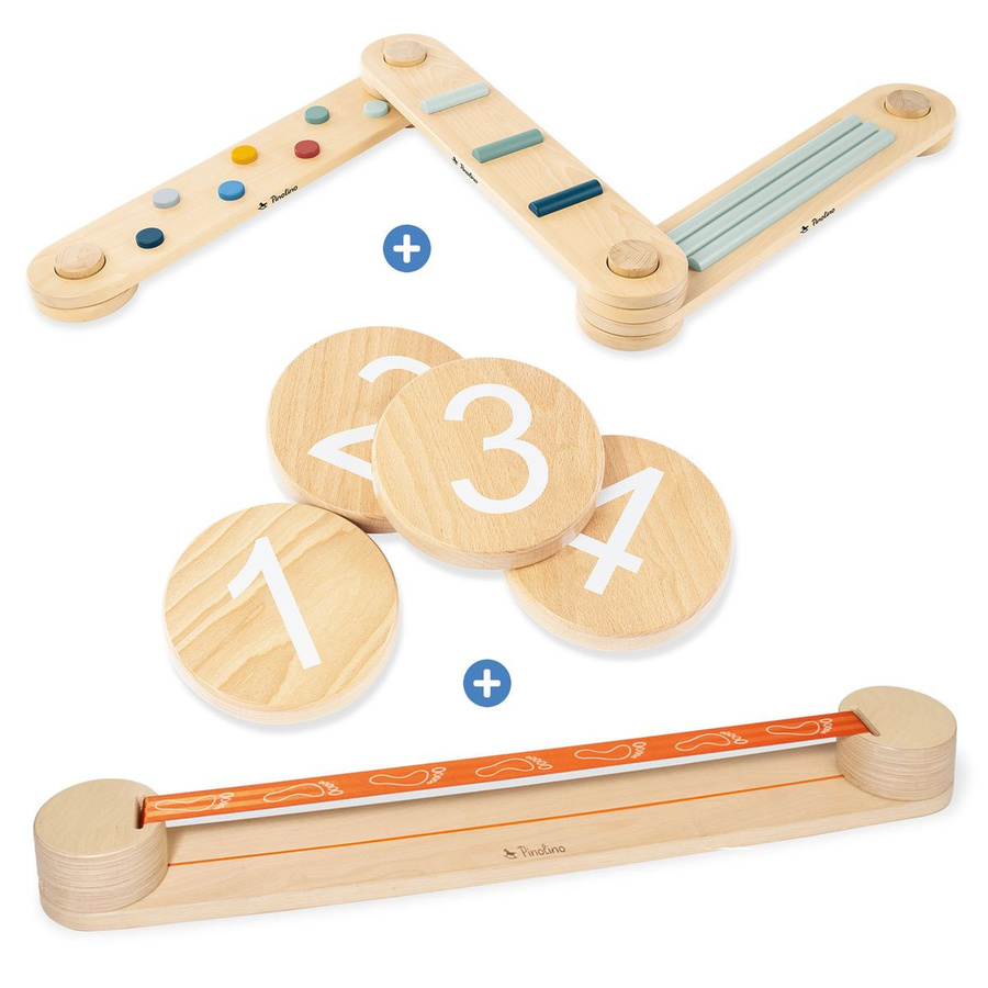 Pinolino Balance-Set Kari, 14-tlg. Set, mit Parcours, Steine & Slackline - Bild 1