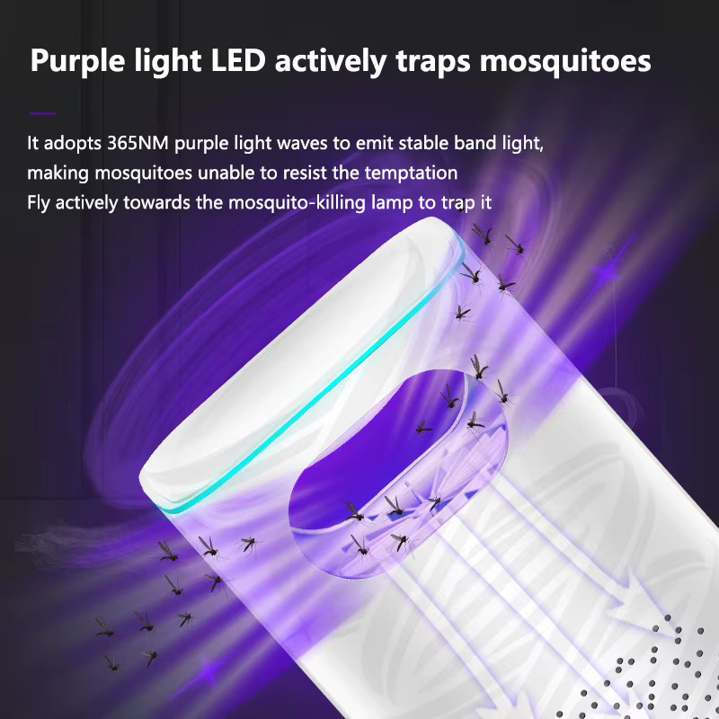 Lenovo Elektrische LED Mückenlampe zur Fliegen- und Mückenabwehr in Weiß - Bild 3