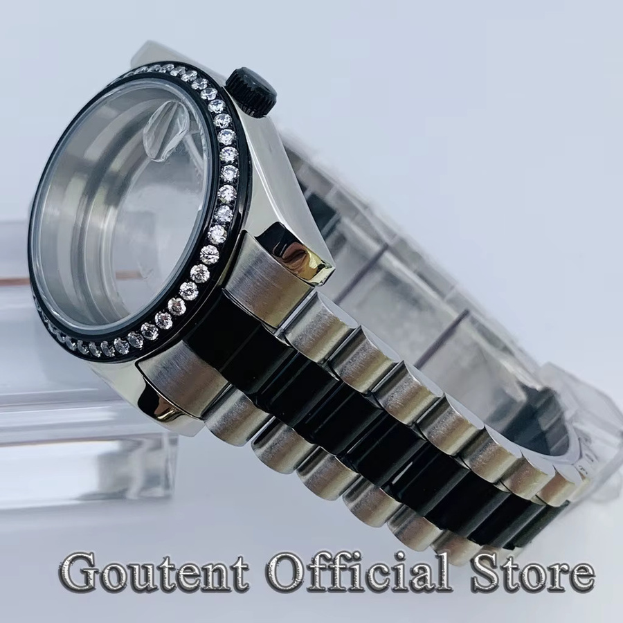 Goutent Uhrenarmband Edelstahl, Silber, Zirkonia - Bild 2