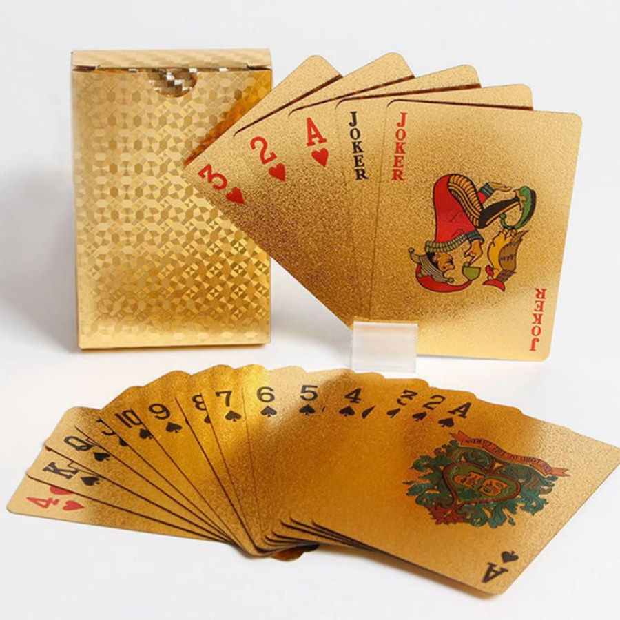 Allbestart Spielkarte Poker Gold Silber Bunt PVC - Bild 2
