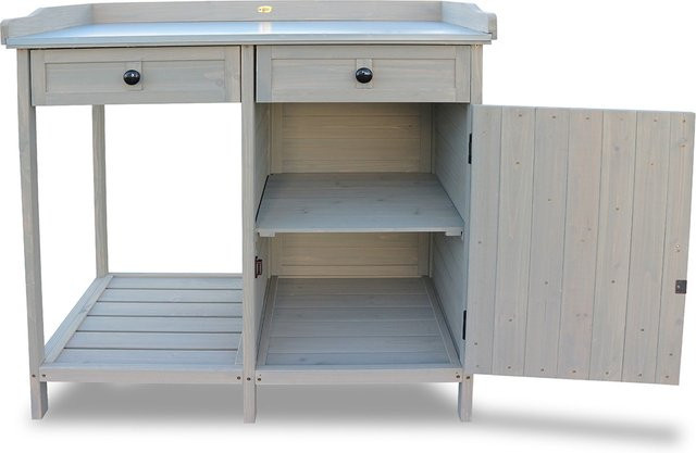 HABAU Pflanztisch Unterschrank in Grau mit B/T/H: 98 x 48 x 95 cm - Bild 1