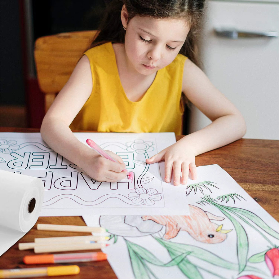 Weißes Kraftpapier als Bastelpapier und Geschenkpapierrolle für DIY-Projekte und Künstlerbedarf - Bild 3
