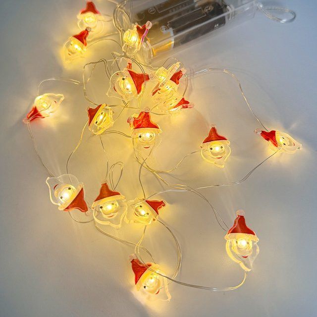 Runtowo Weihnachtsmann-Lichterkette als dekorative Girlande für deinen Weihnachtsbaum und deine Weihnachtsdekoration - Bild 1