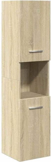 vidaXL Badezimmerschrank Sonoma-Eiche, Wandmontage, B/T/H: 30 x 30 x 130 cm - Bild 1