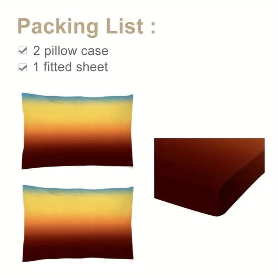 JMG Household Supplies 3-teiliges Bettwäsche-Set mit Farbverlauf in Kaffeebraun, Polyester-Mikrofaser, B/T/H: 90 x 190 x 25 cm - Bild 5