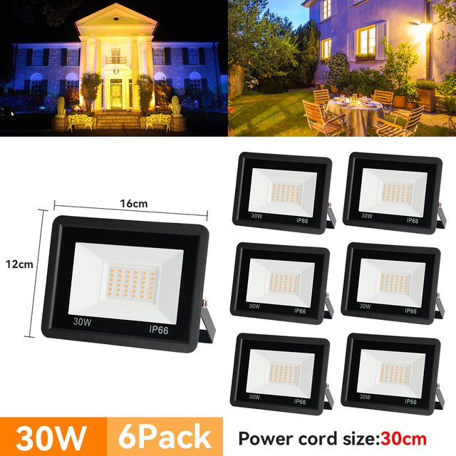 Arbrac LED Flutlicht Strahler IP66 Schwarz für Garten und Outdoor mit Montagehalterung - Bild 1