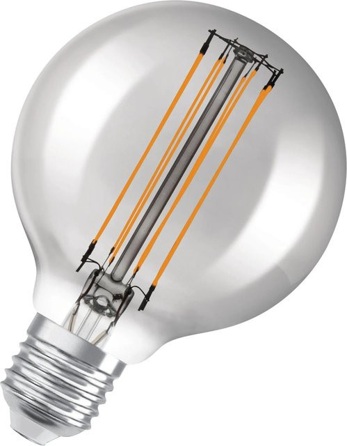 Osram LED-Leuchtmittel E27 Globeform, 11 W, warmweiß, dimmbar, transparent, Höhe: 12 cm, Durchmesser: 8 cm - Bild 1