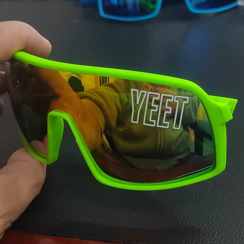 Jey Uso YEET Sonnenbrille, Vollrand, Grün Rot, Kunststoff - Bild 3