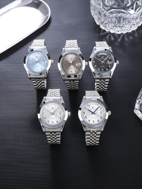RICECGO Armbanduhr Quarz, Edelstahl, Grau, Herren - Bild 1