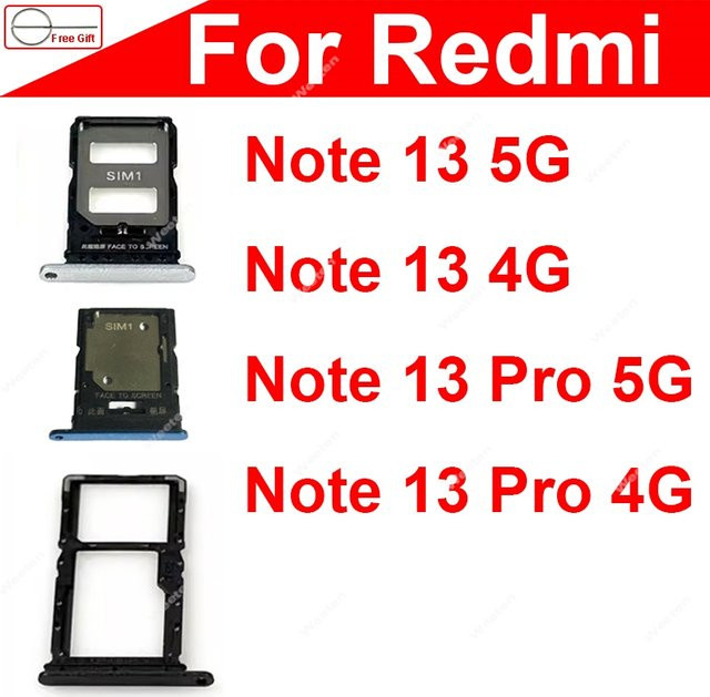 SIM-Karten-Tray für Xiaomi Redmi Note 13 und 13 Pro 4G/5G in Weiß - Bild 1