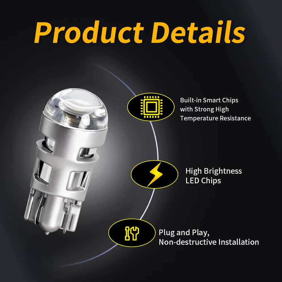 Ultra helle T10 W5W 3030 168 LED Signal Lampe in Weiß für 12V Auto Kennzeichen Licht Blinker und Bremslicht - Bild 2