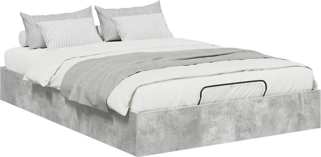 vidaXL Ottoman Bettgestell mit Lift-up-Funktion aus Holzwerkstoff in Betongrau, B/T/H: 193 x 120 x 25 cm - Bild 1