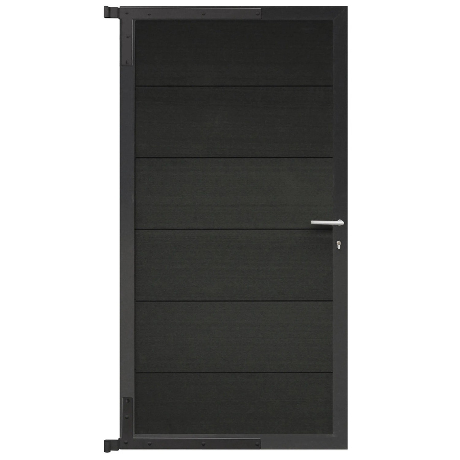 GartenLand Steckzauntor Classico aus WPC und Aluminium in Anthrazit, Breite: 90 cm, Höhe: 180 cm - Bild 2