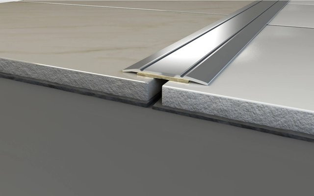 Döllken Profiles Übergangsprofil selbstklebend Silber, Länge: 100 cm, Breite: 3,8 cm, Höhe: 0,5 cm - Bild 1