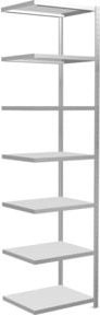 Schulte Anbauregal MultiPlus250 Steckregal mit 7 Fachböden und Kreuzstrebe, Farbe: Grau, B/T/H: 75,0 x 60,0 x 300,0 cm - Bild 1