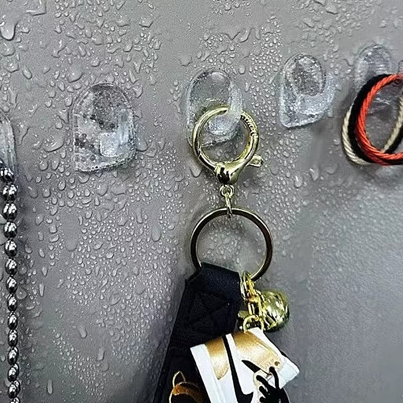 GQHOME Transparente Mini-Klebehaken aus Kunststoff, wasserdichte selbstklebende Haken für den Haushalt und die Küche - Bild 4