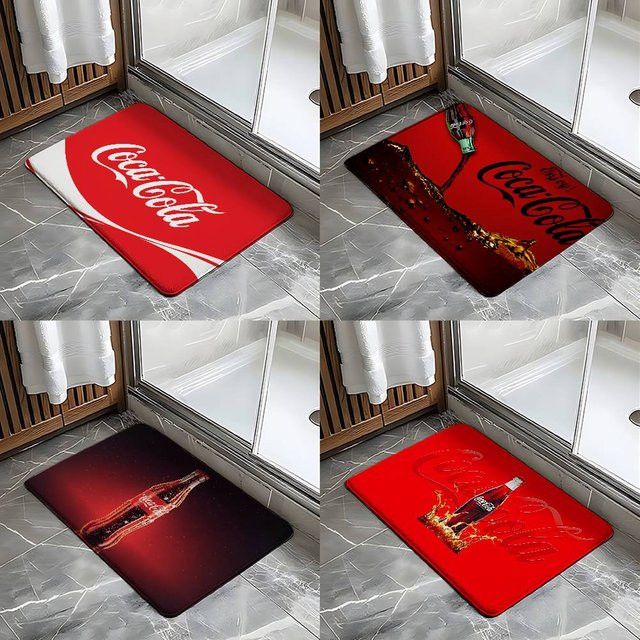 Coca Cola Fußmatte rot saugfähig und schmutzabweisend - Bild 1