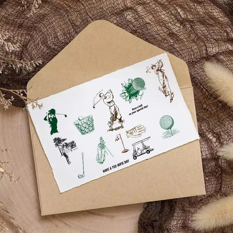 Transparenter Silikon-Stempel mit Golf-Motiv für Sport-Designs und kreative Poststempel - Bild 2