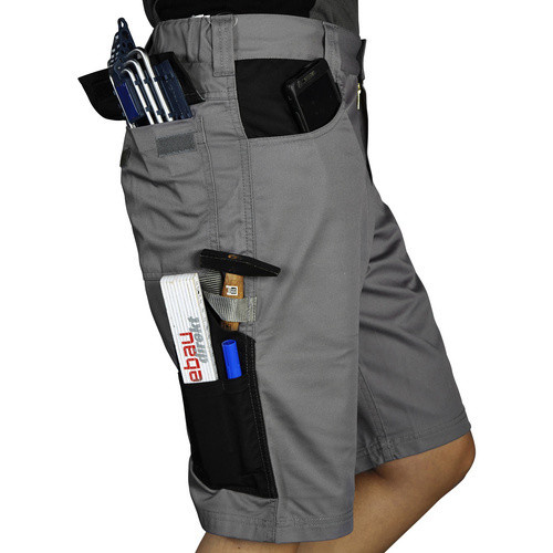 safety and more Arbeitsshort EXTREME aus Polyester/Baumwolle in Grau/Schwarz, Größe XXXL - Bild 4