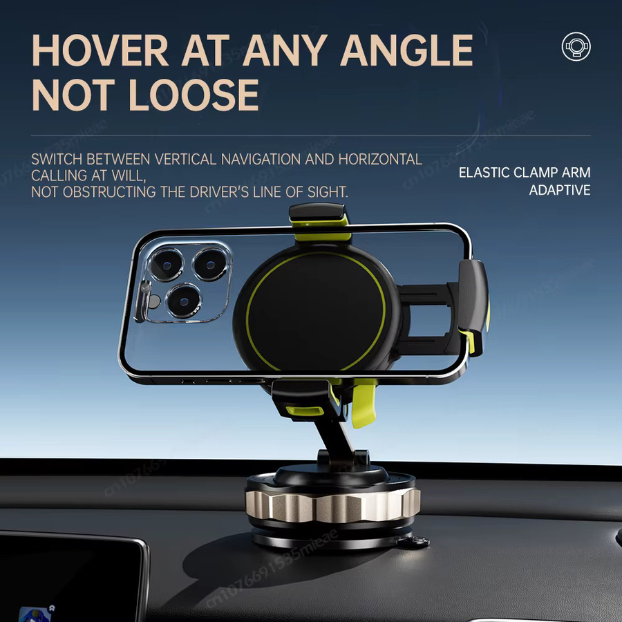 Universal 360 Grad einstellbare Vakuumsauger-Magnethalterung für das Auto in Schwarz, faltbare GPS-Halterung für iPhone, Samsung und Huawei - Bild 4
