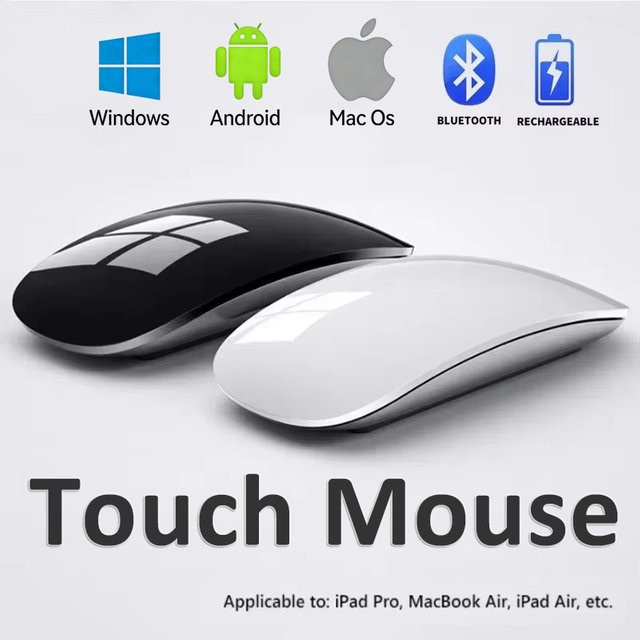 OnePlus Kabellose Multi-Touch-Bluetooth-Maus, ergonomisch und leise, wiederaufladbar, für PC, Smartphone und Tablet, in Grün oder Weiß - Bild 1