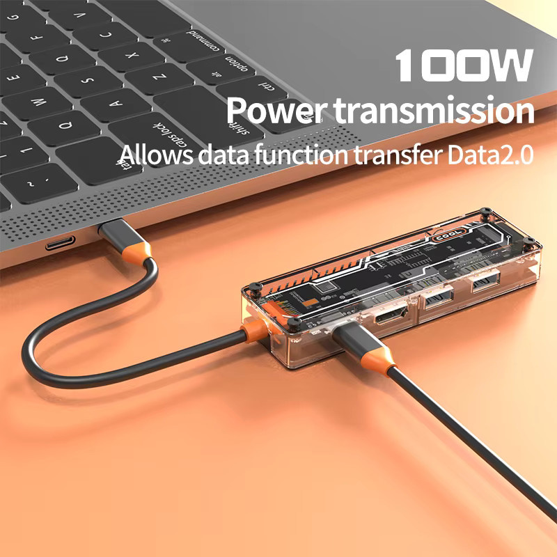 Basix 6in1 USB-C Hub Dockingstation mit HDMI, VGA, USB 3.0, USB 2.0, PD 3.0 und 3,5 mm Audio für MacBook Pro und Air - Bild 2