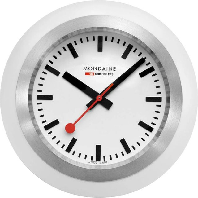 Mondaine Tischuhr A660.30335.16SBA in Weiß mit analogem Quarzwerk - Bild 1