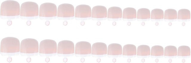 TOMTOP JMS Kunstnägel Zehennägel, 24-teiliges Set, White, Glänzend - Bild 1