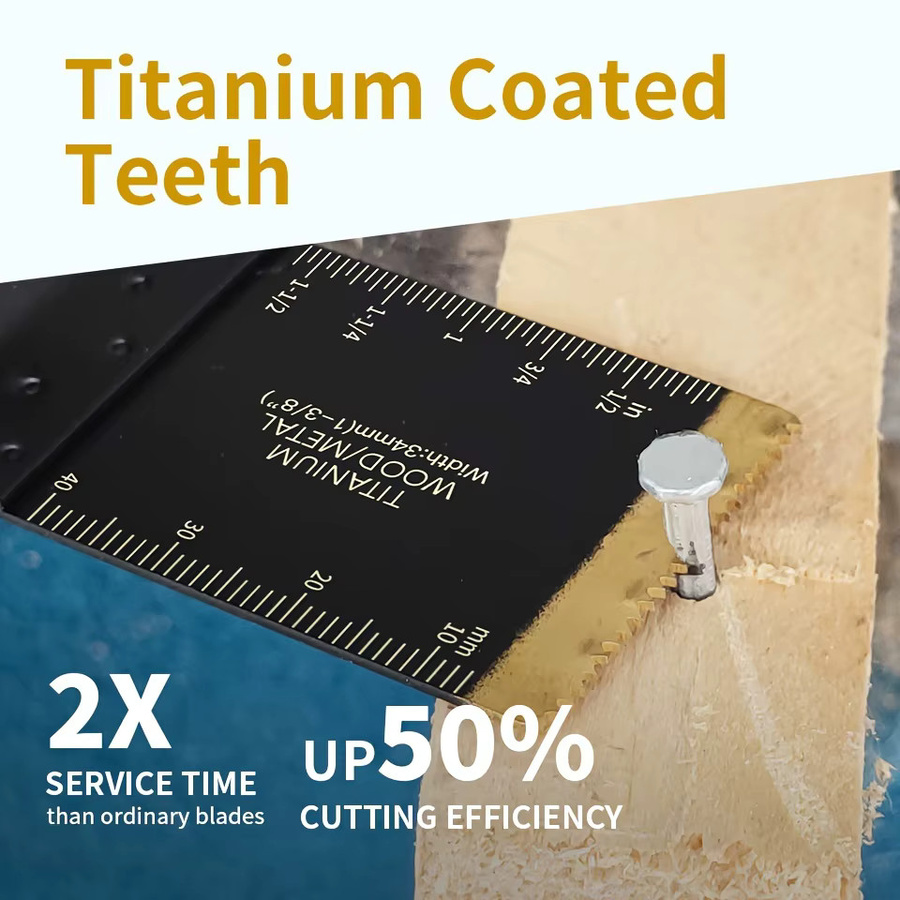17-teiliges extra langes Oszillierendes Sägeblätter-Set aus Titan für Metall, Holz und Kunststoff - Bild 4