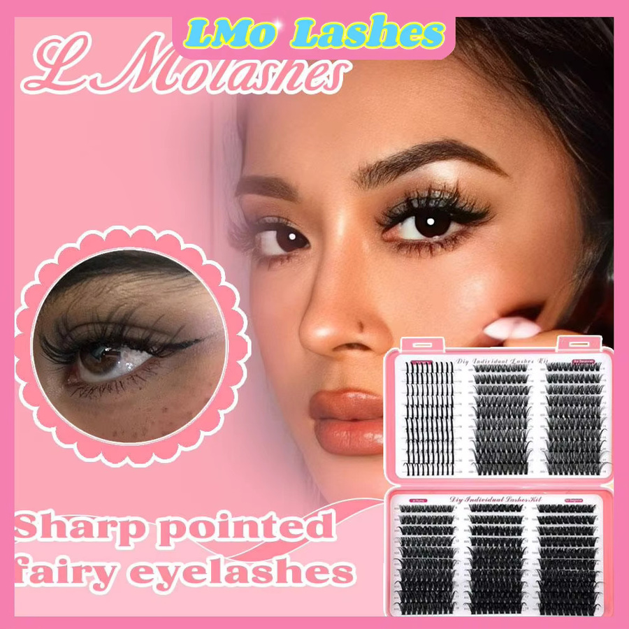 LMo Wimperncluster-Set, 6 Styles, 10–20 mm, D-Curly Volume, Black, Unisex - Bild 2