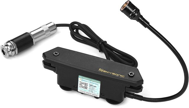 SKYSONIC T-902 Akustikgitarre mit aktivem Dual-Tonabnehmersystem aus Magnet und Mikrofon in Schwarz - Bild 1