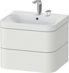 Duravit Möbelwaschtisch-Unterschrank Happy D.2 Plus in Weiß Matt mit 2 Schubladen, Wandmontage, B: 57,5 cm, T: 49 cm, H: 48 cm - Bild 1