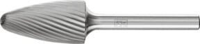 PFERD Hartmetall Frässtift Rundbogen RBF Ø 16x30mm Schaft-Ø 6 mm Z3 universal mittel silber - Bild 1