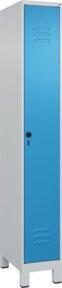 C+P Spind Classic PLUS Garderobenschrank mit 1 Abteil, Füße, Sicherheits-Drehriegel, 4 Garderobenhaken und mittiger Trennwand, H x B x T: 195 x 30 x 50 cm - Bild 1