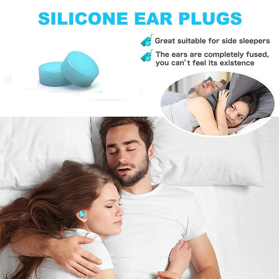 12er Silikon Ohr Stecker Noise Cancelling Ohrstöpsel, blau - Bild 4