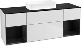 V&B Waschtischunterschrank Finion in Blau und Weiß lackiert, B/T/H: 160 x 50,1 x 50,1 cm - Bild 1