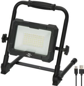 Brennenstuhl Akku LED Baustrahler EL 4000 MA, 50W, 4000lm, 6500K Kaltweiß, Schwarz, IP54