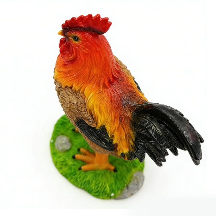 Fishine Hahn-Skulptur aus Harz in Multicolor für die Innen- und Außendekoration - Bild 6