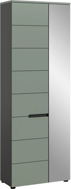 Inn.Furn Garderobenschrank Cooper in Salbei und Grau mit Spiegel und Soft-Close-Türen, B/T/H: 65 x 37 x 190 cm - Bild 1