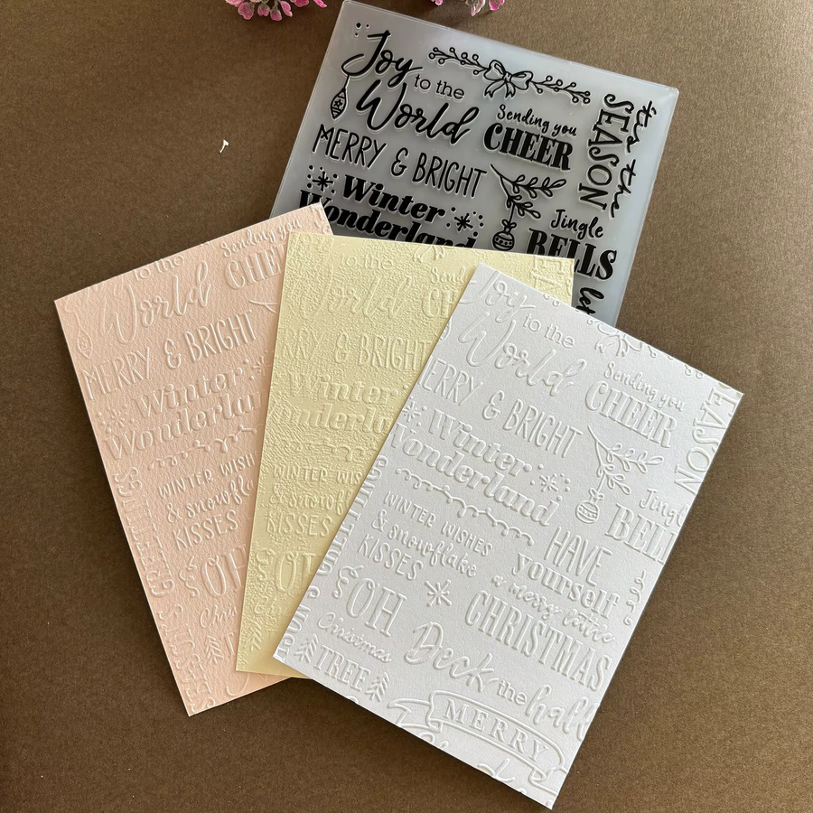 Prägeordner mit Weihnachtsmotiv für die Kartenherstellung und das Scrapbooking aus Papier und Kunststoff - Bild 4