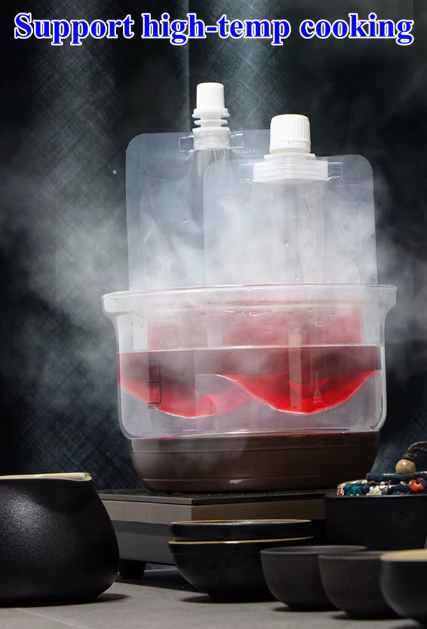 100 Stück leotrusting Mattierte Kunststoff-Saugdüsenbeutel mit Schraubverschluss für Getränke und Flüssigkeiten, Transparent, 30 bis 500 ml - Bild 4