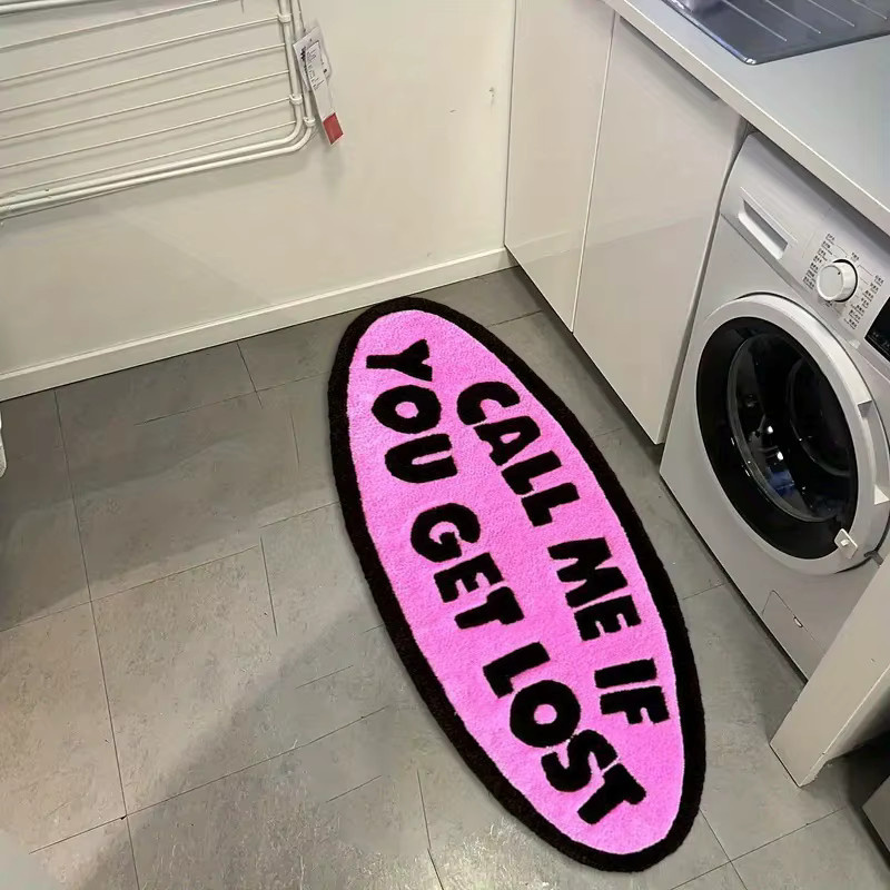 VIKAMA Bodenmatte mit rosa Buchstaben für Schlafzimmer und Ankleidezimmer - Bild 2